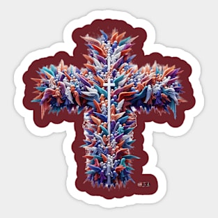 Cross of Angels and Faith by focusln Sticker